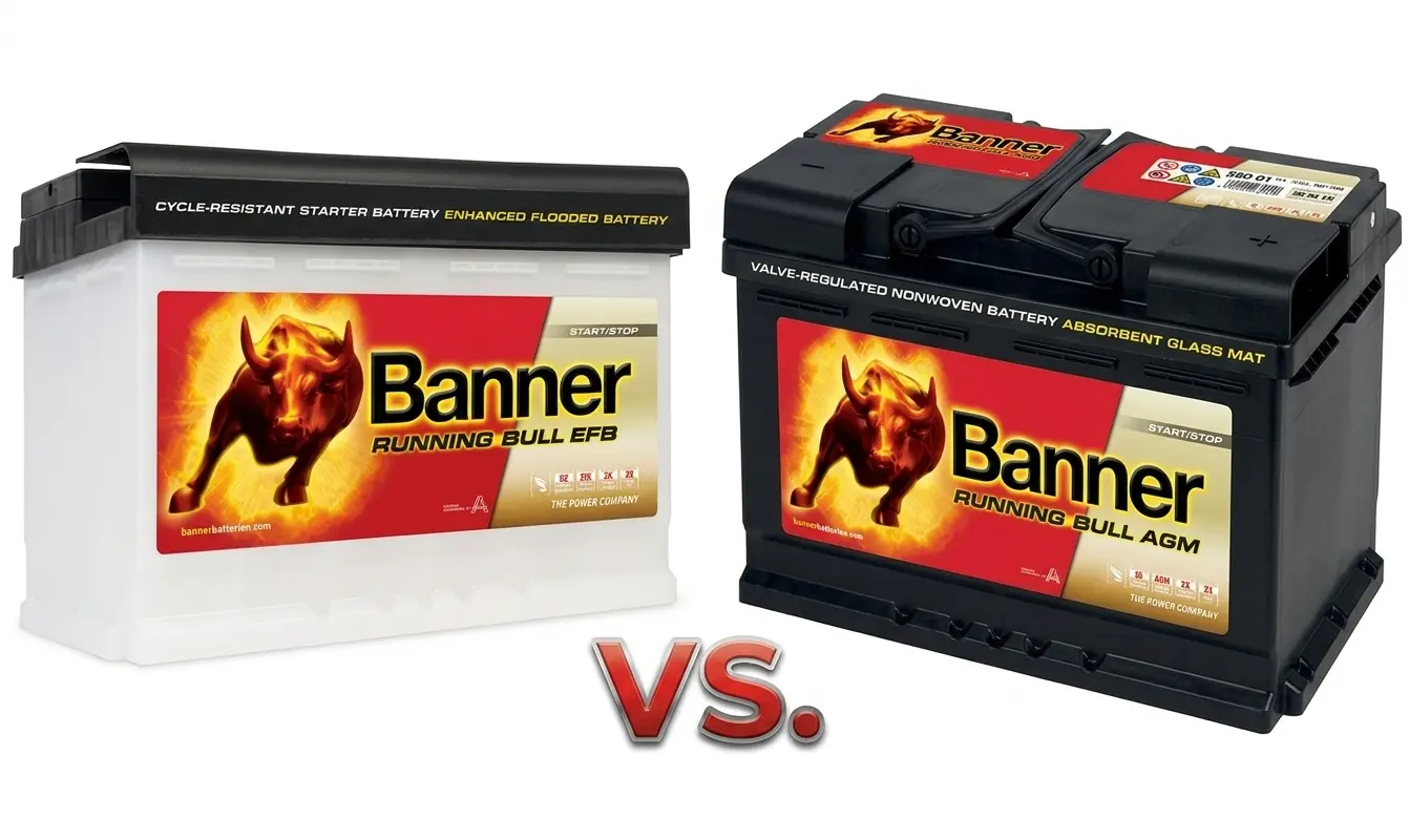 Porovnanie batérií Banner Running Bull AGM a EFB